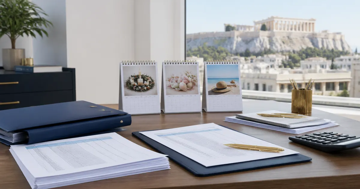 Christmas bonus holiday allowance calculation - NSTAX accounting firm Athens